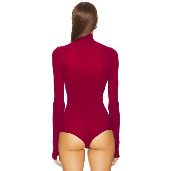 Commando  The Ballet Turtleneck Bodysuit With Thumb Holes Raspberry O/S New - Picture 4 of 5